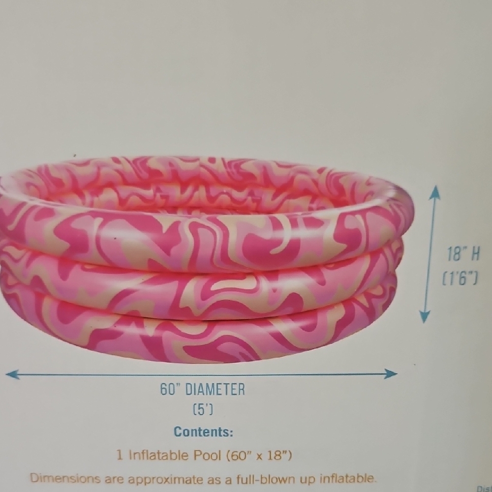BONGO Pink and Purple Inflatable Pool - Picture 3 of 3